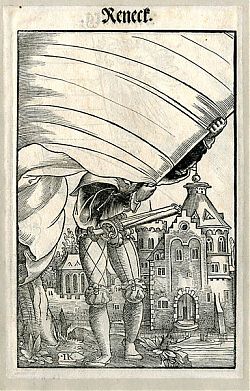 Jakob Kallenberg : Landsknecht - Reneck - Holzschnitt, 1545